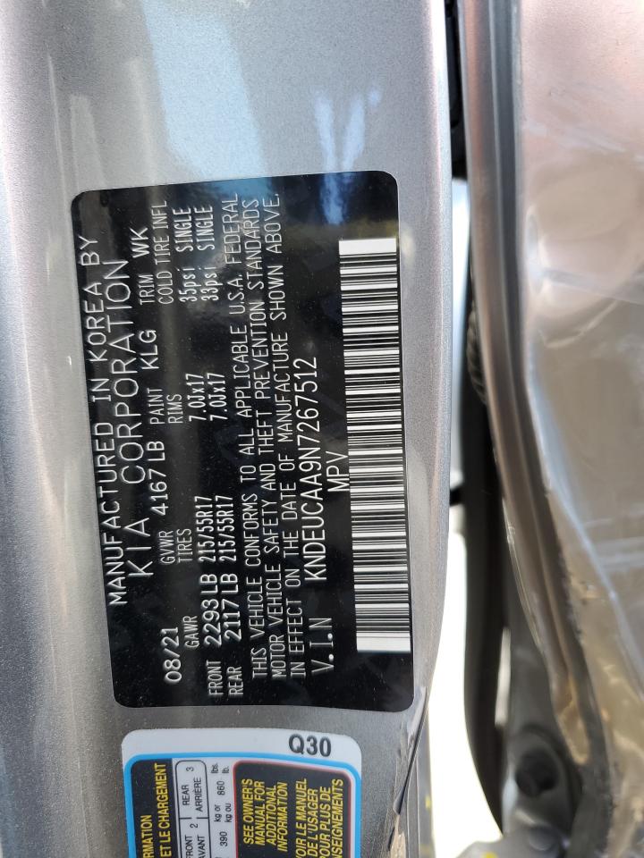 2022 Kia Seltos S VIN: KNDEUCAA9N7267512 Lot: 81804725