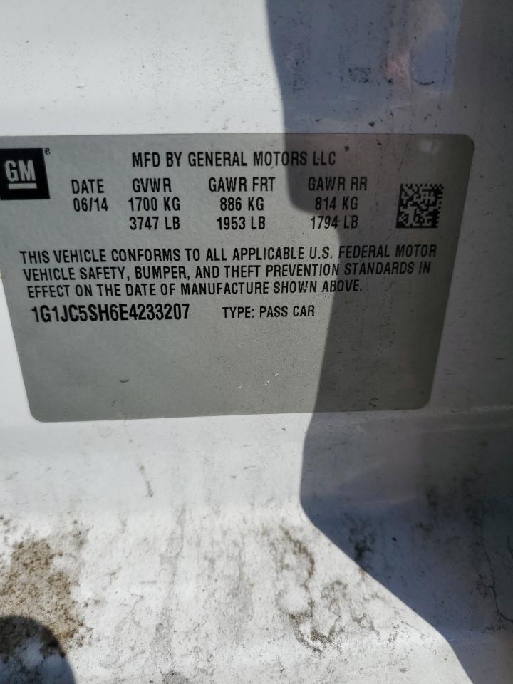 2014 Chevrolet Sonic Lt VIN: 1G1JC5SH6E4233207 Lot: 84608365