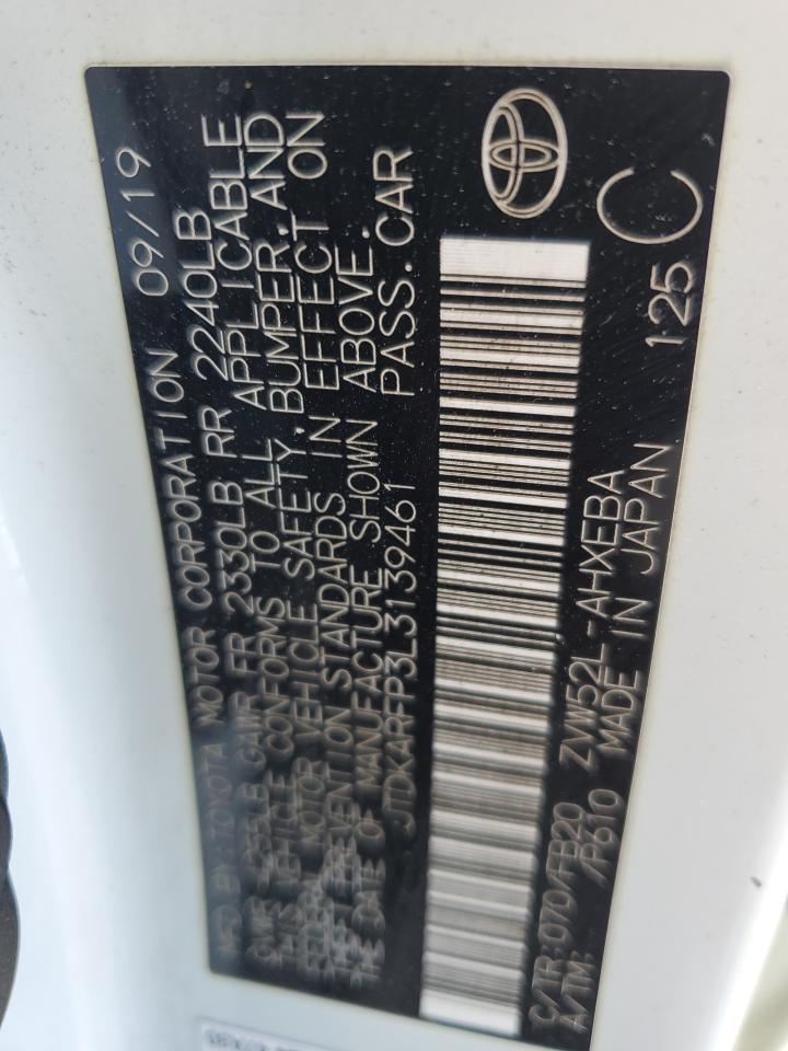 2020 Toyota Prius Prime Le VIN: JTDKARFP3L3139461 Lot: 81515525