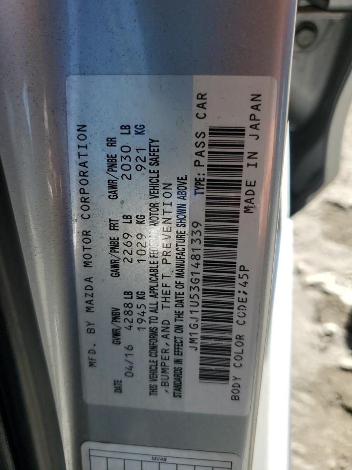 2016 Mazda 6 Sport VIN: JM1GJ1U53G1481339 Lot: 84398395