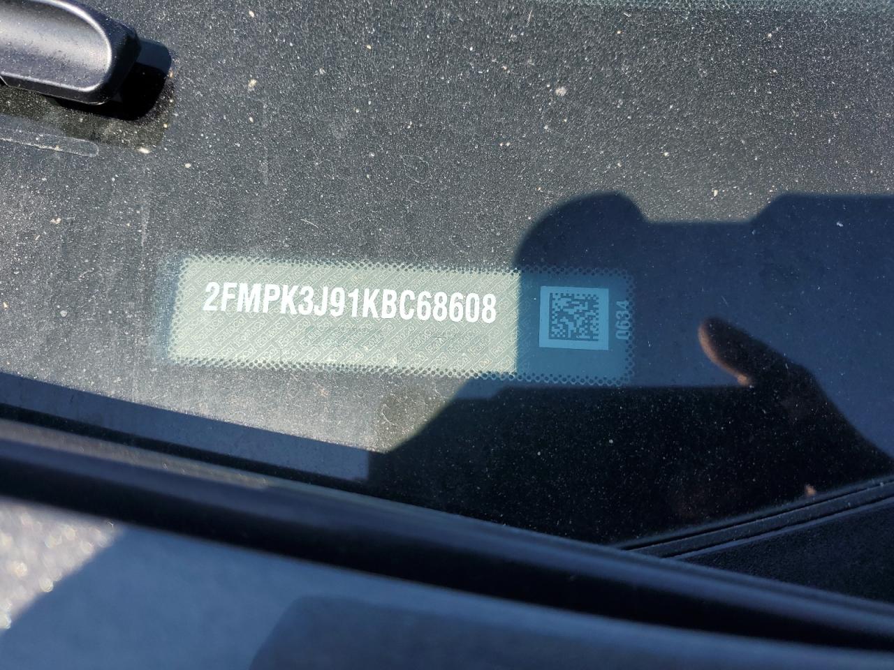 2019 Ford Edge Sel VIN: 2FMPK3J91KBC68608 Lot: 80879875