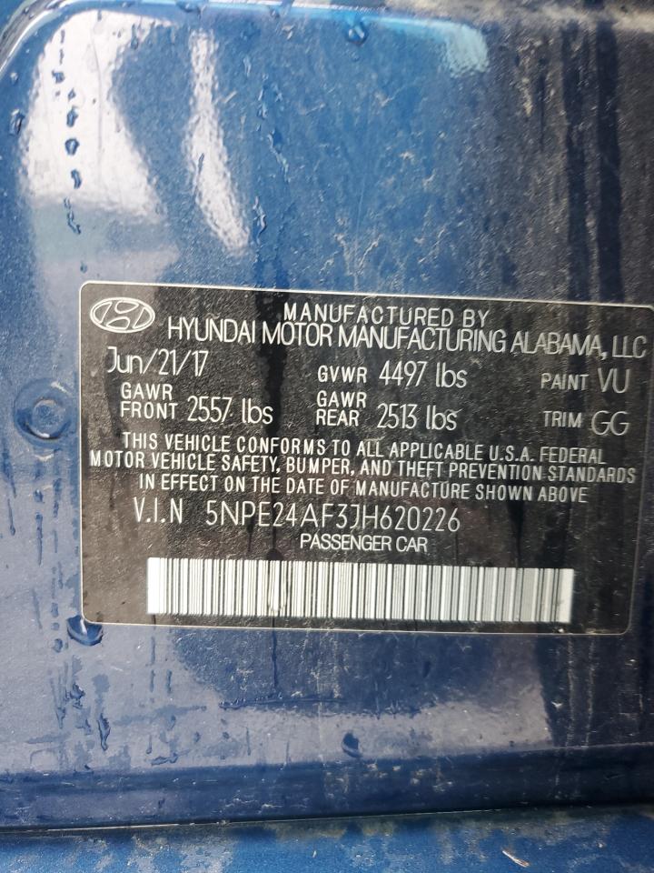 2018 Hyundai Sonata Se VIN: 5NPE24AF3JH620226 Lot: 83933885