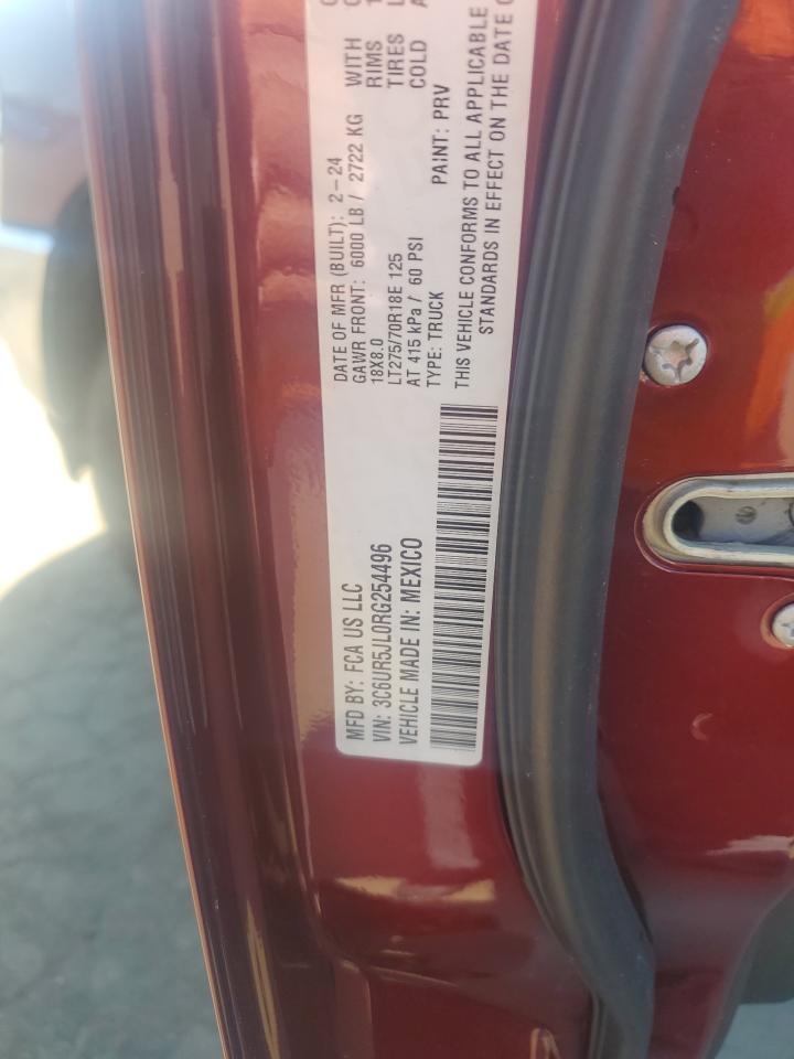 2024 Ram 2500 Big Horn VIN: 3C6UR5JL0RG254496 Lot: 80124595