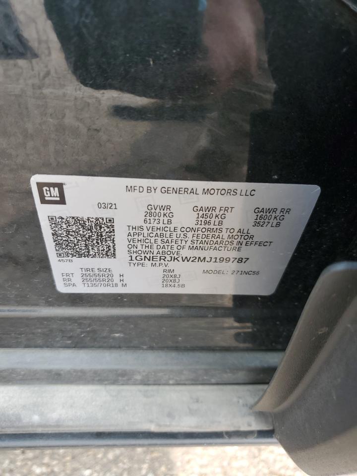 2021 Chevrolet Traverse Rs VIN: 1GNERJKW2MJ199787 Lot: 71880525