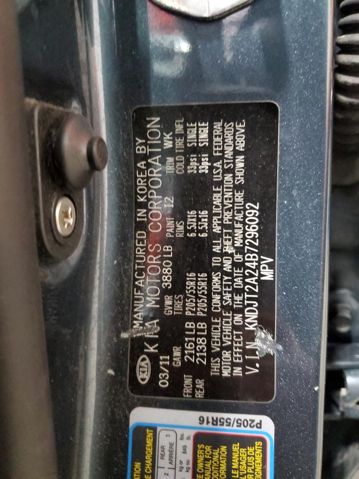 2011 Kia Soul + VIN: KNDJT2A24B7296092 Lot: 81603705