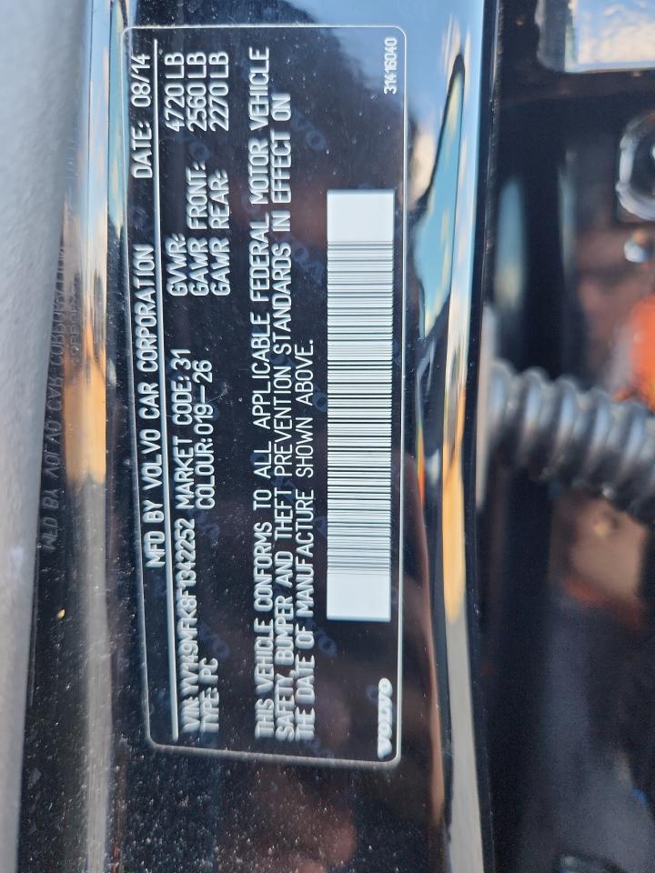 2015 Volvo S60 Premier VIN: YV149MFK8F1342252 Lot: 83806055