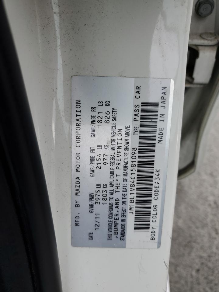 2012 Mazda 3 I VIN: JM1BL1V84C1581098 Lot: 84299615