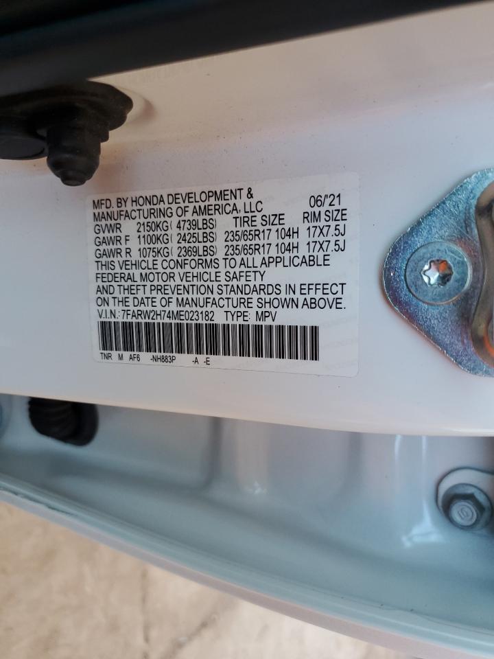 2021 Honda Cr-V Se VIN: 7FARW2H74ME023182 Lot: 71928605