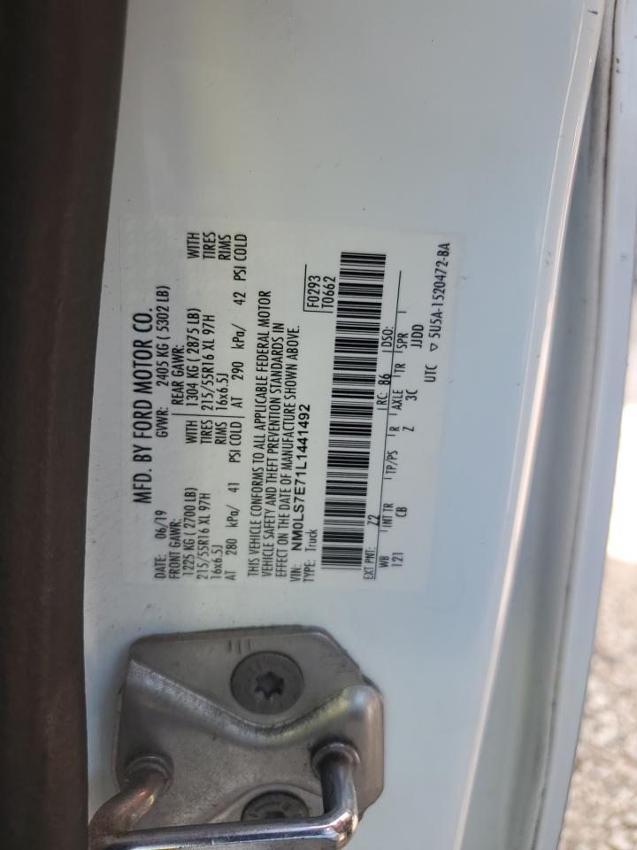 2020 Ford Transit Connect Xl VIN: NM0LS7E71L1441492 Lot: 80488345