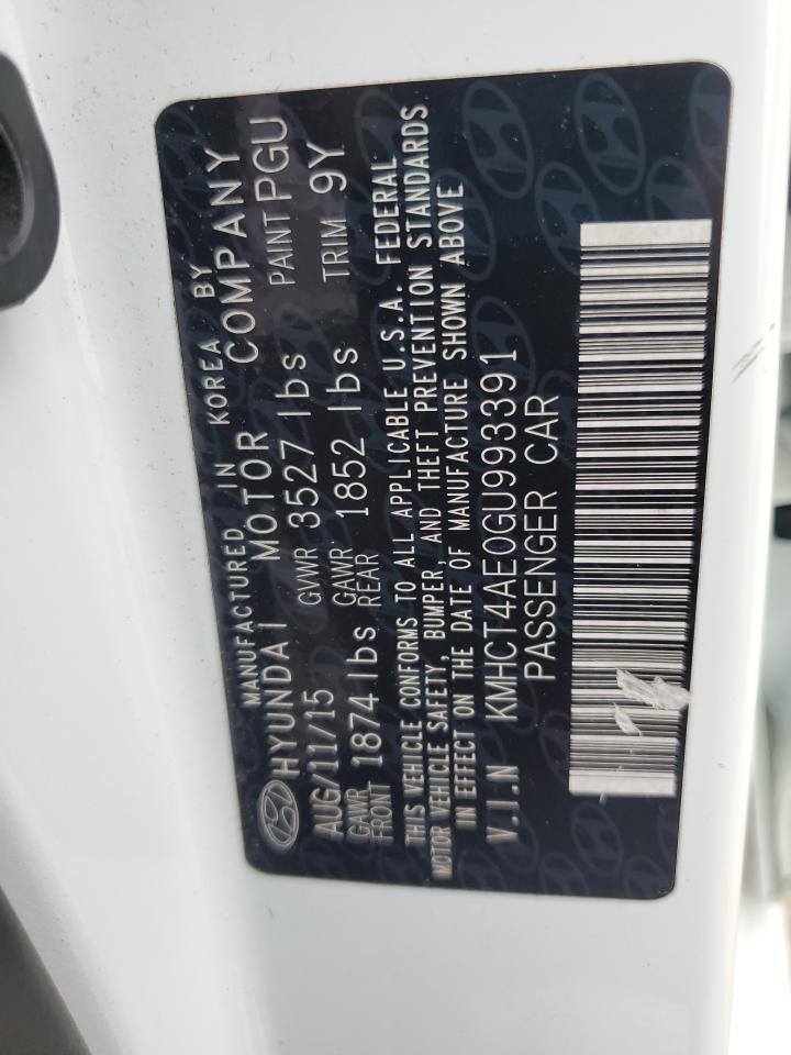 2016 Hyundai Accent Se VIN: KMHCT4AE0GU993391 Lot: 81101965