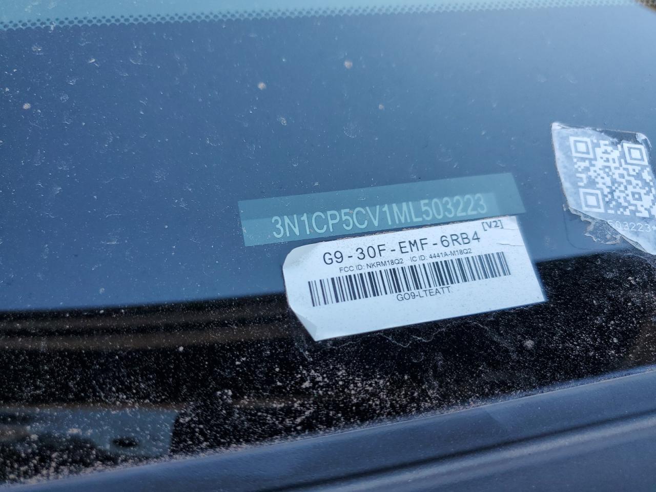 2021 Nissan Kicks Sv VIN: 3N1CP5CV1ML503223 Lot: 83775835