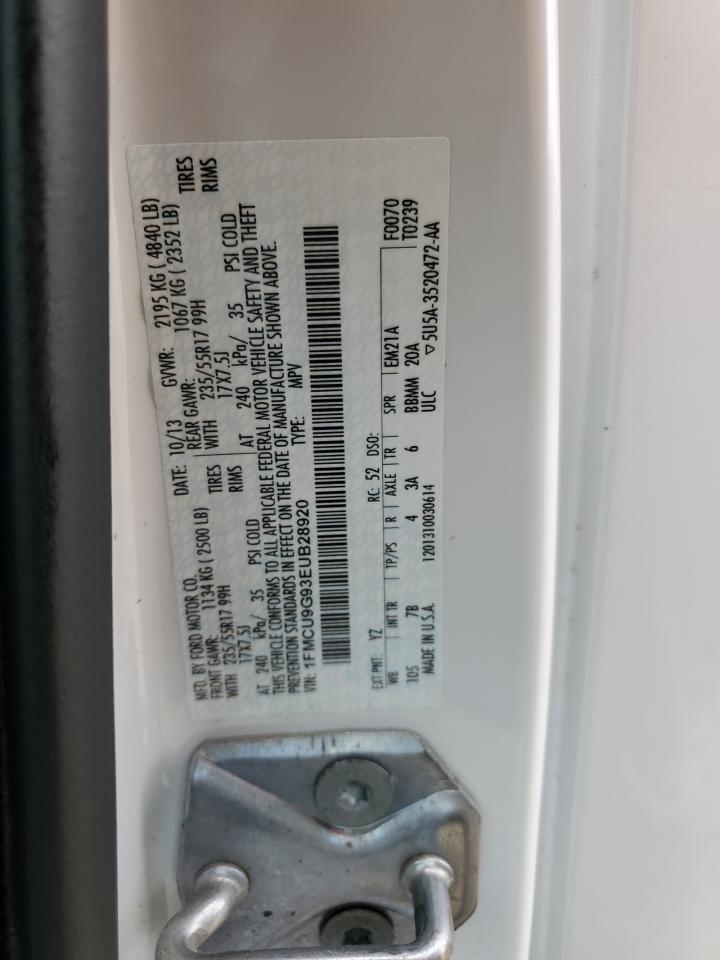2014 Ford Escape Se VIN: 1FMCU9G93EUB28920 Lot: 81970345