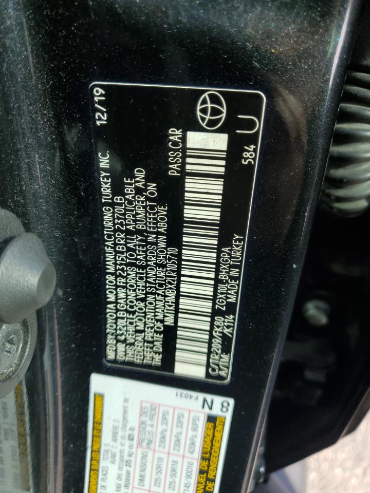 2020 Toyota C-Hr Xle VIN: NMTKHMBX2LR105710 Lot: 80726305