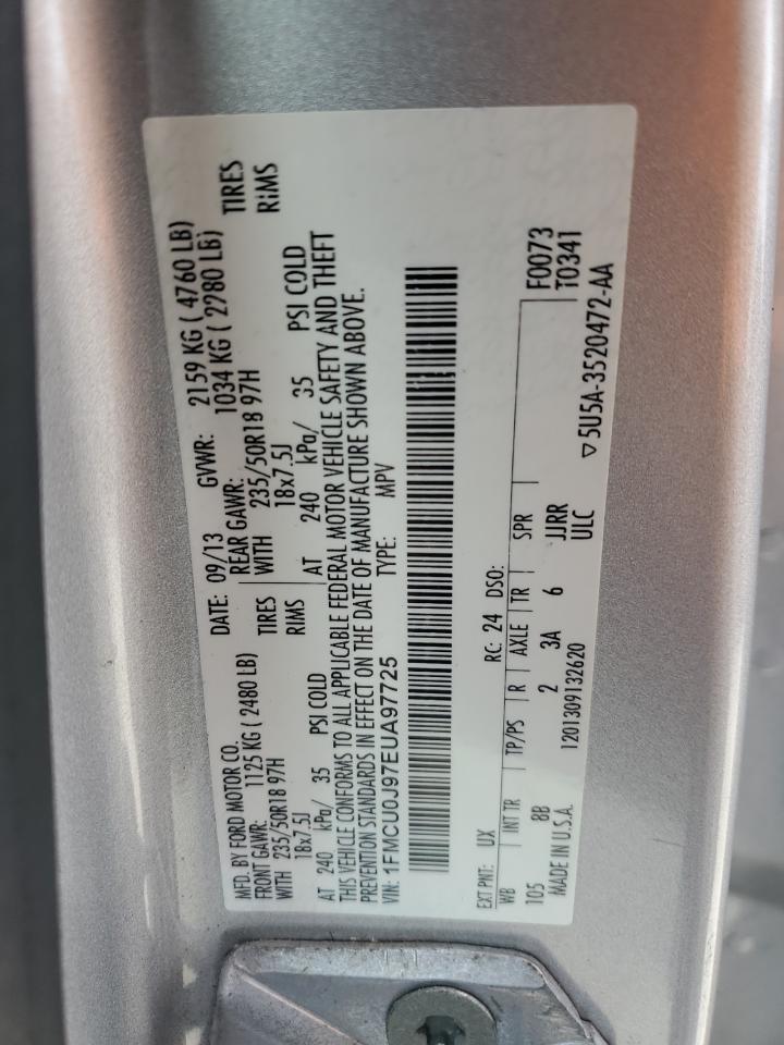 2014 Ford Escape Titanium VIN: 1FMCU0J97EUA97725 Lot: 81761105