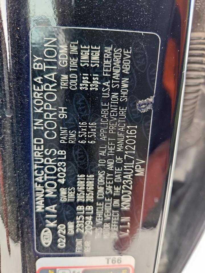 2020 Kia Soul Lx VIN: KNDJ23AU1L7120161 Lot: 84375165