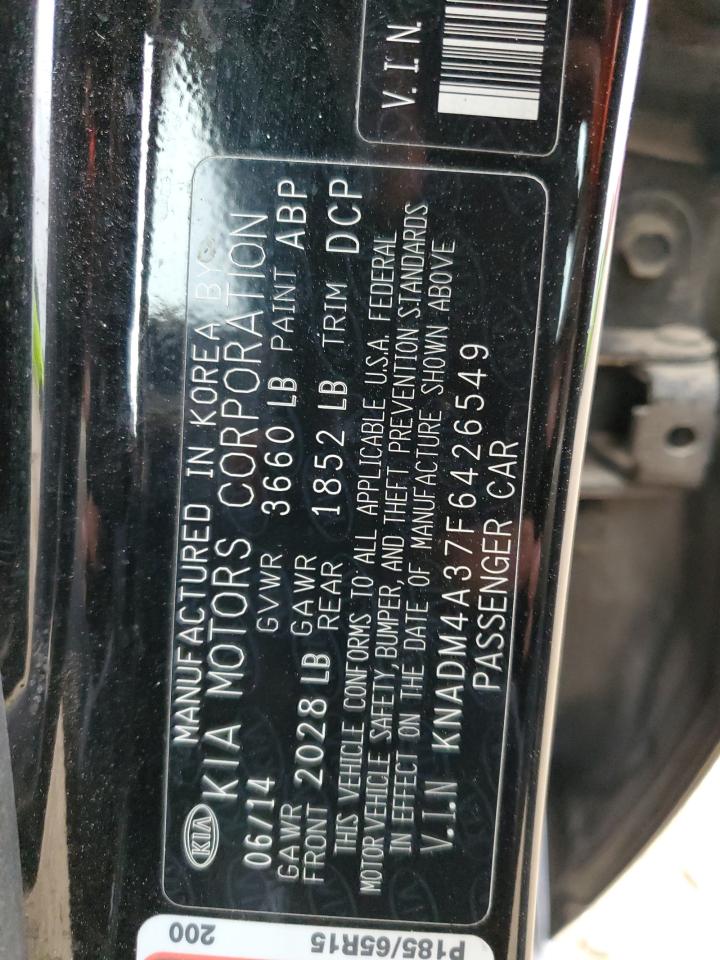 2015 Kia Rio Lx VIN: KNADM4A37F6426549 Lot: 90423745