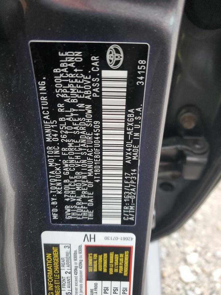 2015 Toyota Avalon Hybrid VIN: 4T1BD1EB0FU044509 Lot: 81124515