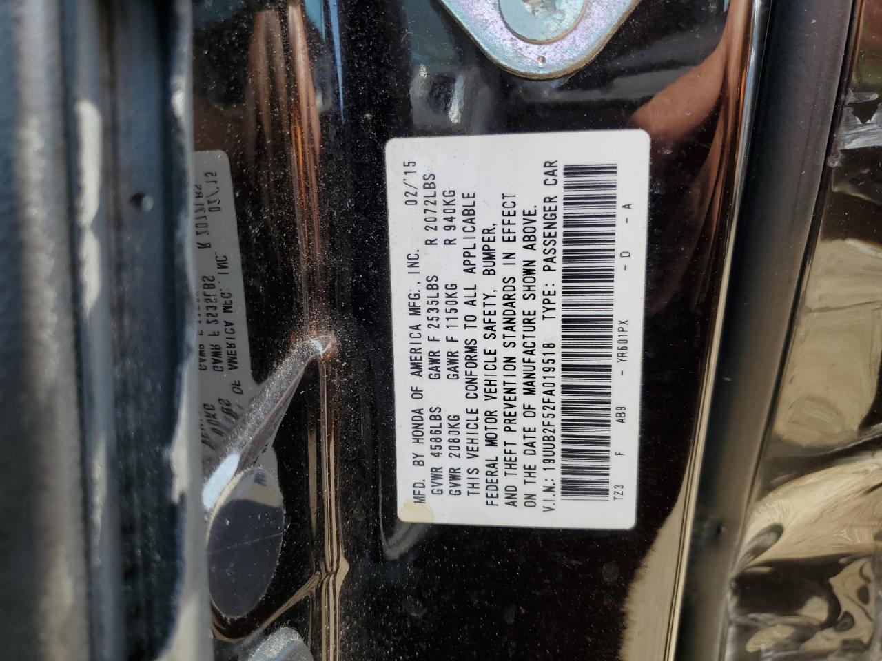 2015 Acura Tlx Tech VIN: 19UUB2F52FA019518 Lot: 81110285