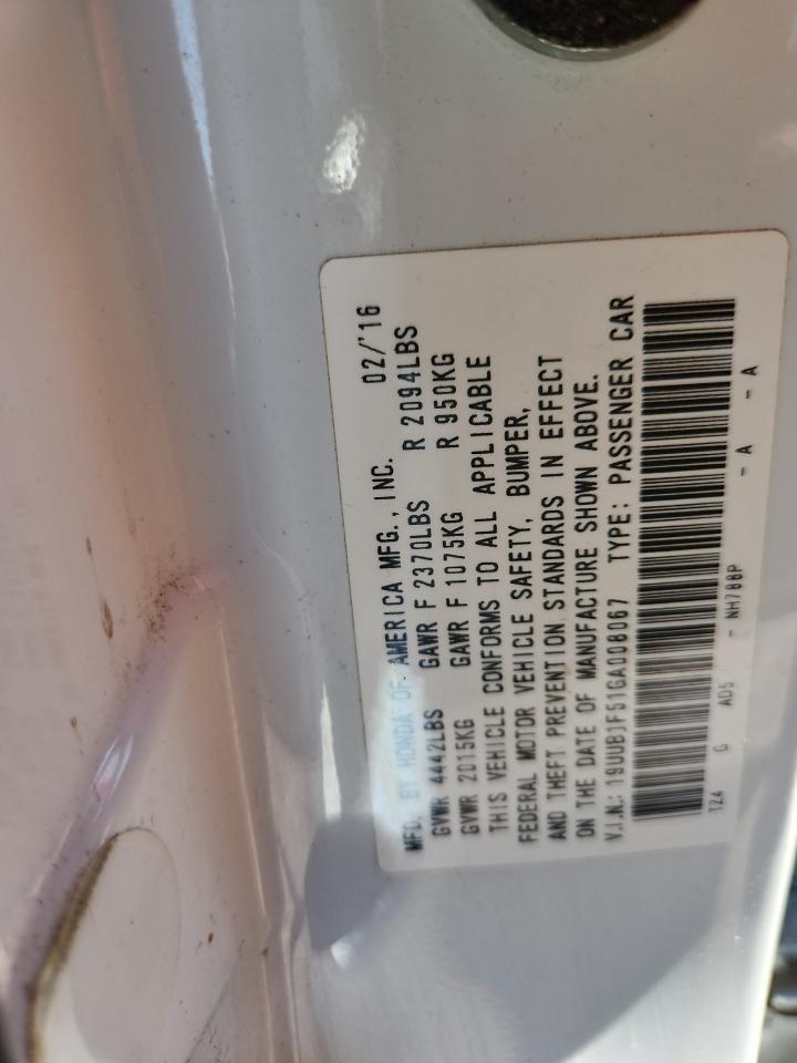 2016 Acura Tlx Tech VIN: 19UUB1F51GA008067 Lot: 71081295