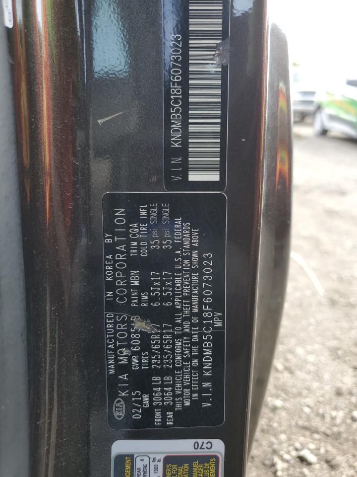 2015 Kia Sedona Lx VIN: KNDMB5C18F6073023 Lot: 71600345