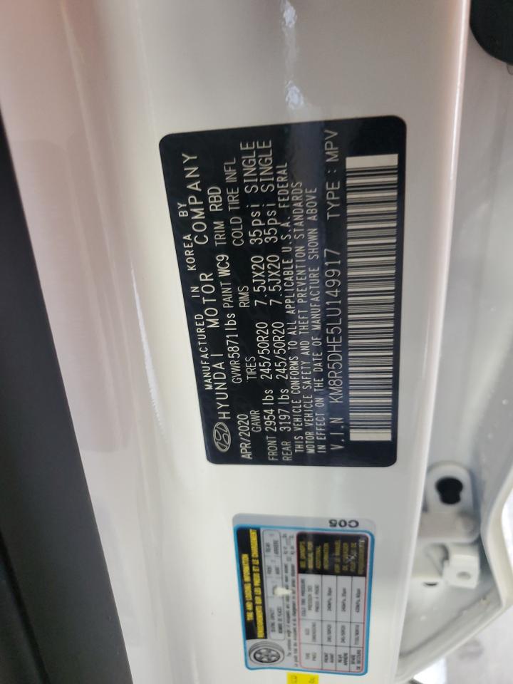 2020 Hyundai Palisade Limited VIN: KM8R5DHE5LU149917 Lot: 81401865