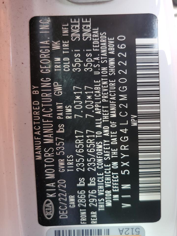 2021 Kia Sorento Lx VIN: 5XYRG4LC2MG022260 Lot: 81105675