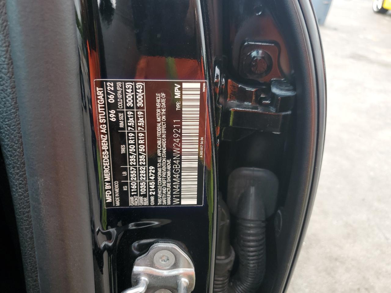 2022 Mercedes-Benz Glb 250 VIN: W1N4M4GB4NW249211 Lot: 80124445