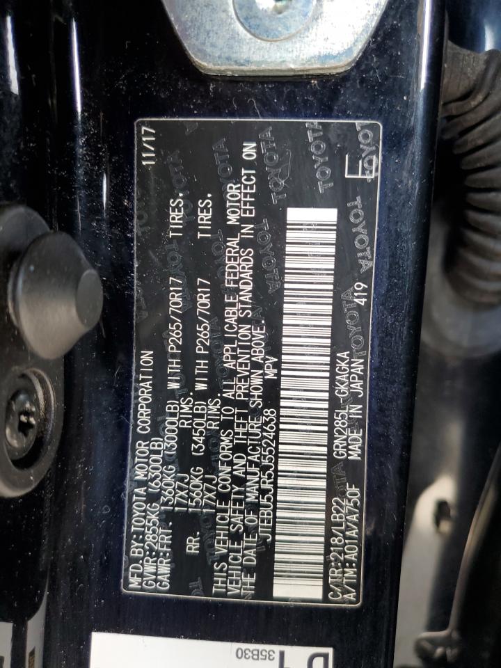 2018 Toyota 4Runner Sr5/Sr5 Premium VIN: JTEBU5JR5J5524638 Lot: 71514645