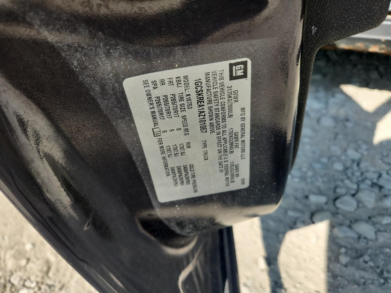 2010 Chevrolet Silverado K1500 Ls VIN: 1GCSKREA1AZ101067 Lot: 80951045