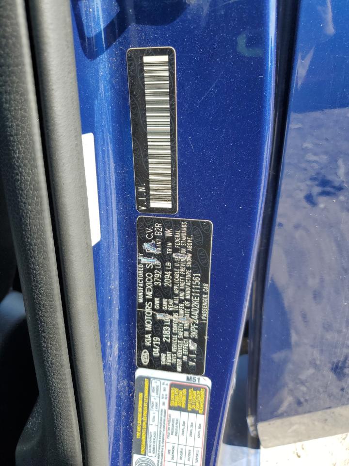 2019 Kia Forte Fe VIN: 3KPF24AD2KE111561 Lot: 84404445