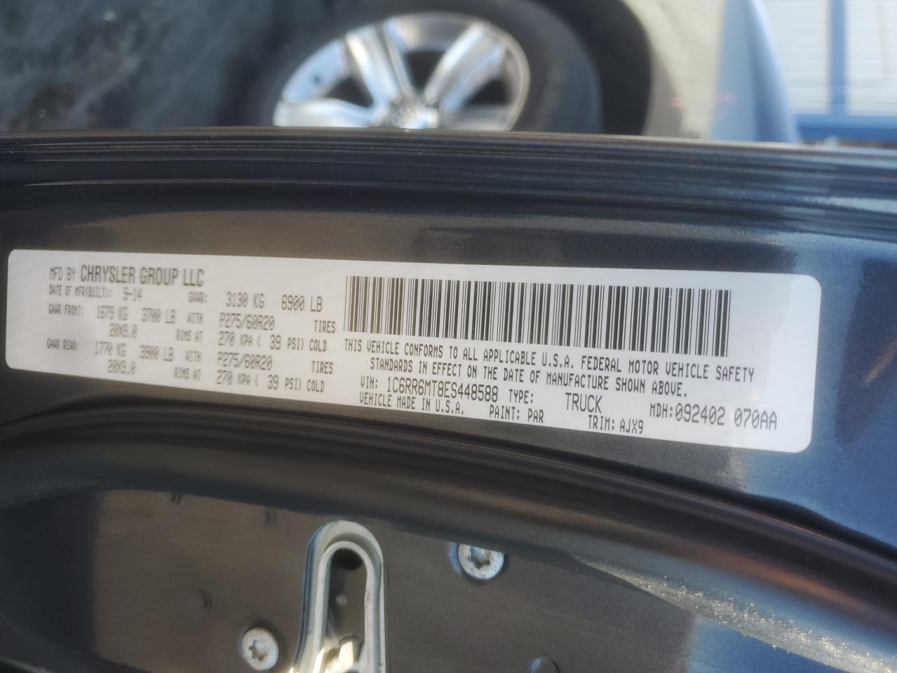 2014 Ram 1500 Sport VIN: 1C6RR6MT8ES448588 Lot: 80718475