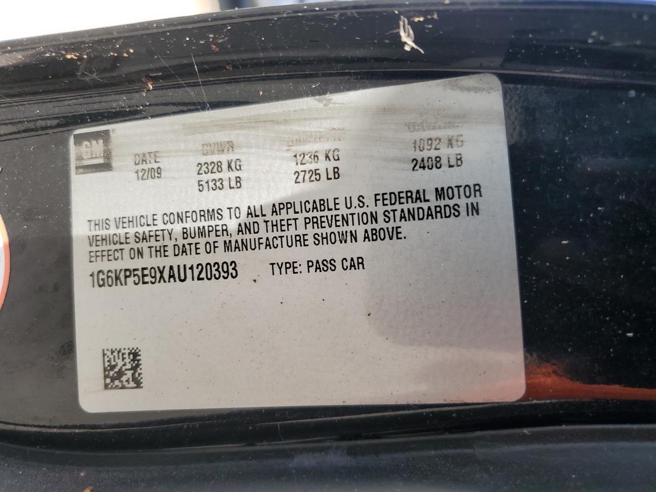 2010 Cadillac Dts Platinum VIN: 1G6KP5E9XAU120393 Lot: 81188705