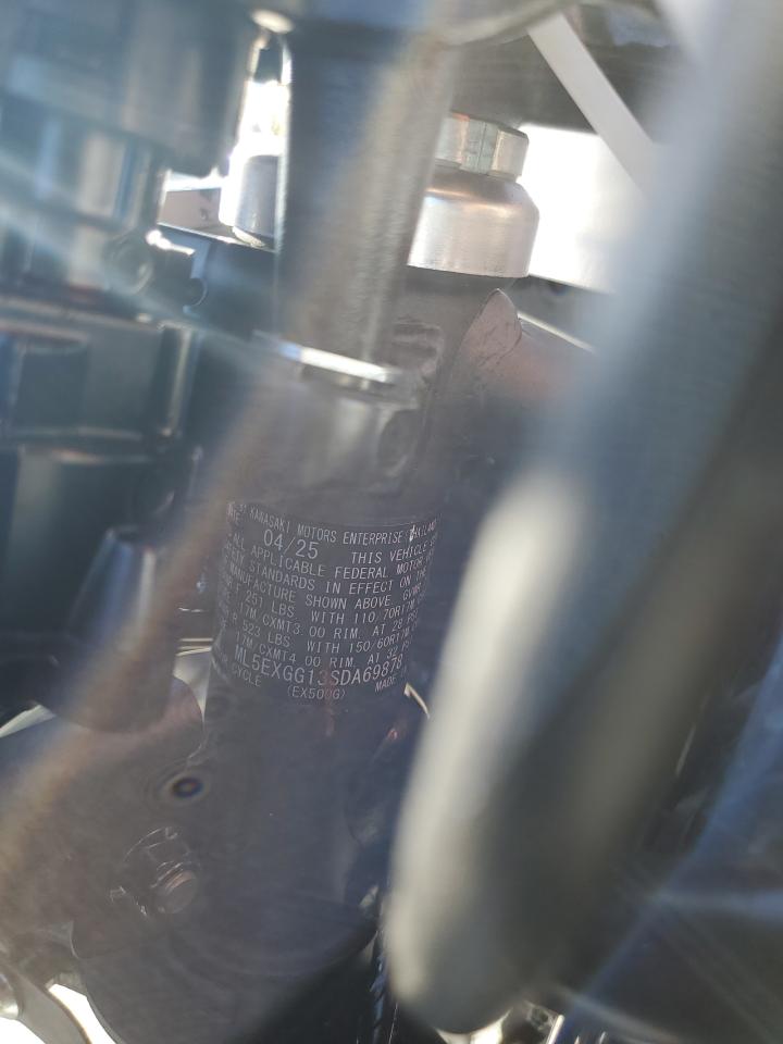 2025 Kawasaki Ex500 VIN: ML5EXGG13SDA69878 Lot: 84002395