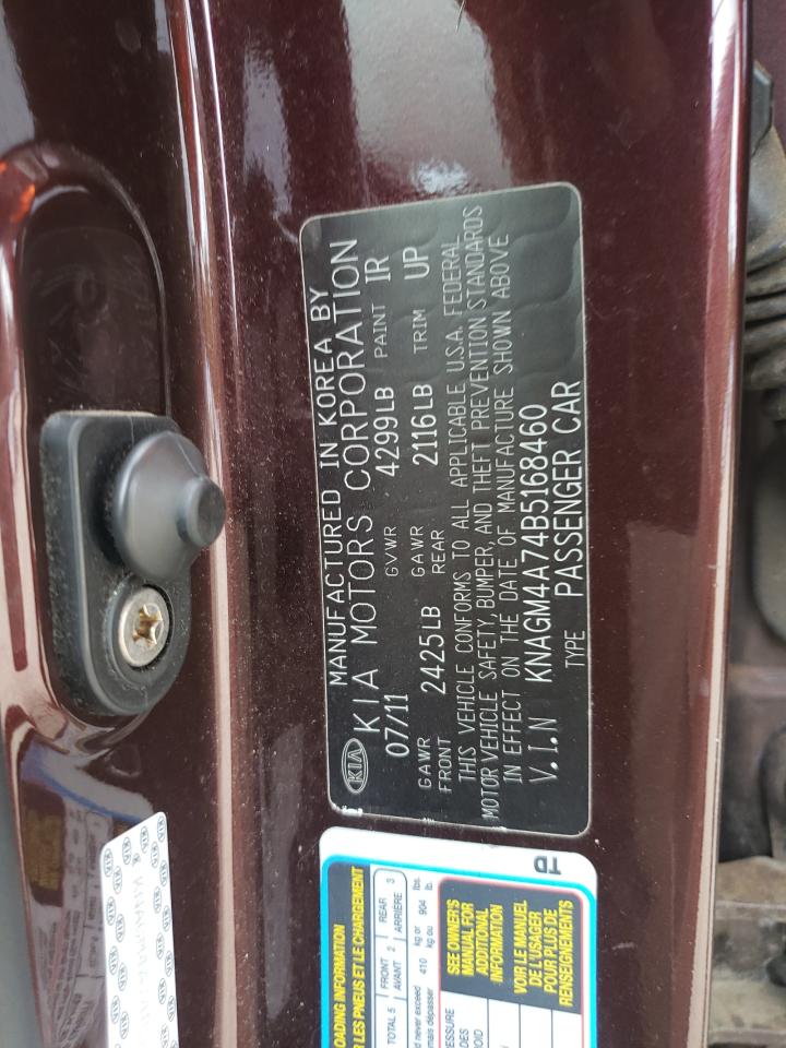 2011 Kia Optima Lx VIN: KNAGM4A74B5168460 Lot: 80845735