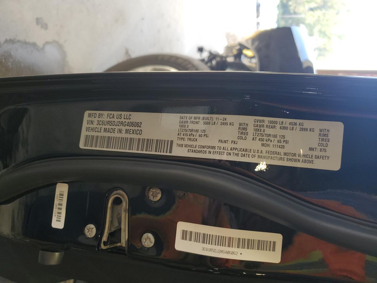 2024 Ram 2500 Big Horn VIN: 3C6UR5DJ2RG406062 Lot: 84865995