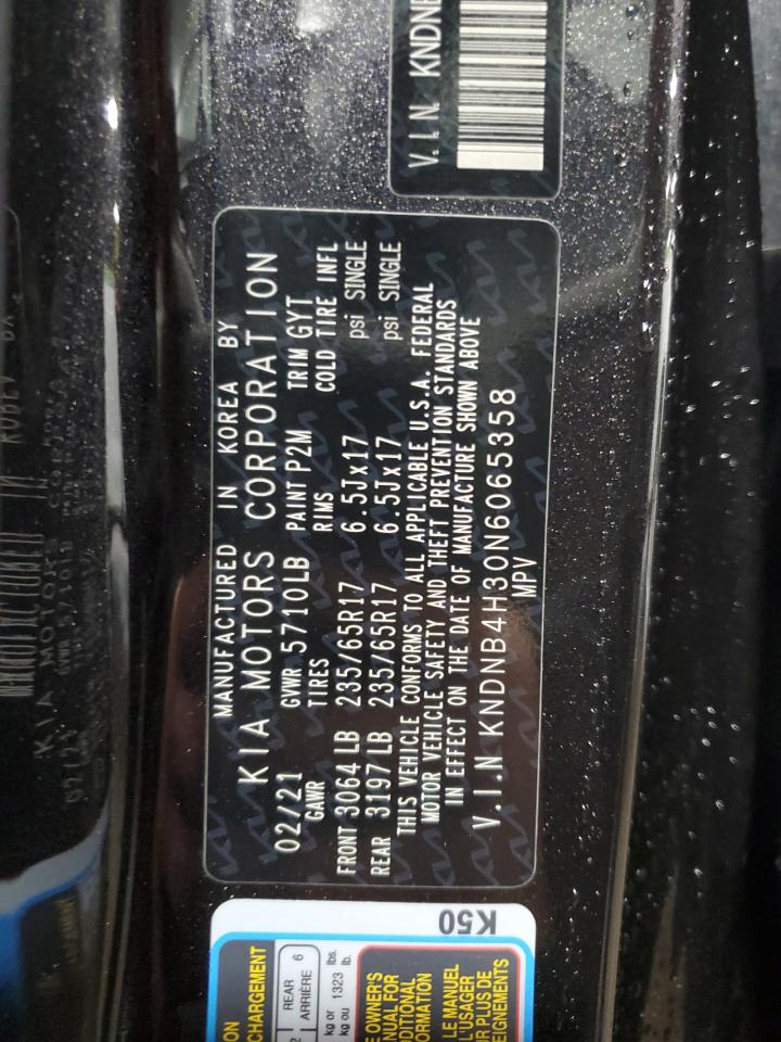 2022 Kia Carnival Lx VIN: KNDNB4H30N6065358 Lot: 80253605