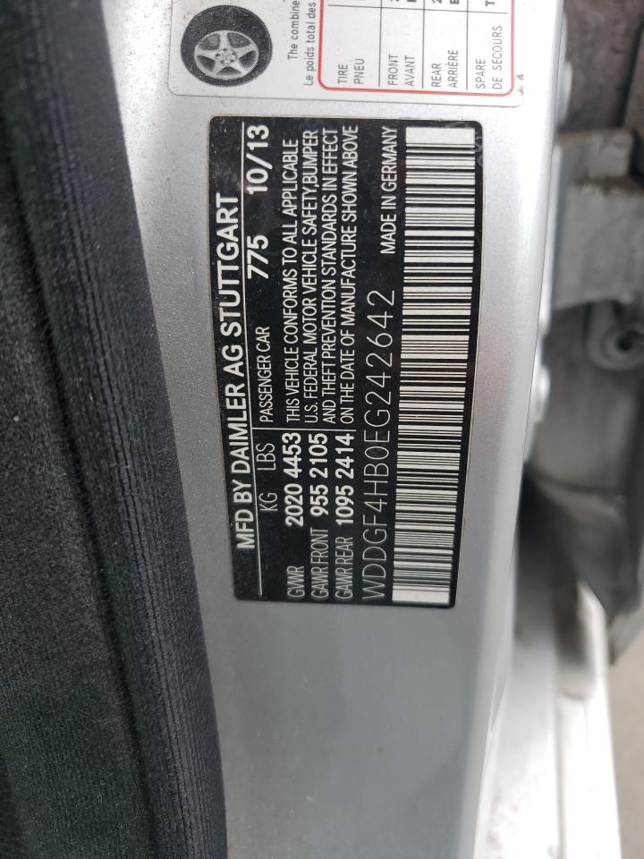 2014 Mercedes-Benz C 250 VIN: WDDGF4HB0EG242642 Lot: 71133555