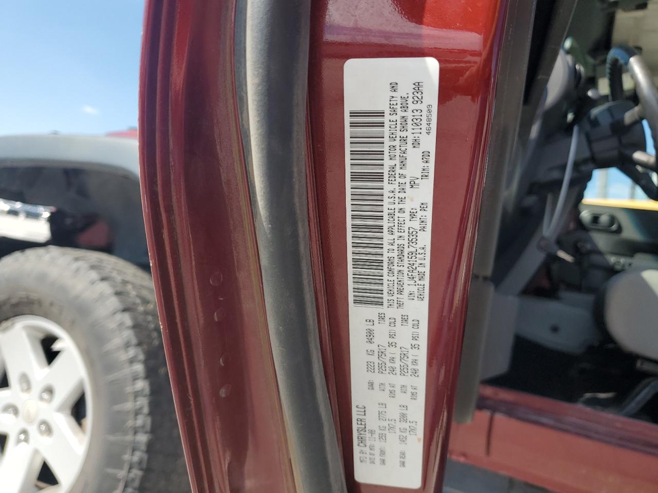 2009 Jeep Wrangler X VIN: 1J4FA24159L735357 Lot: 84202425
