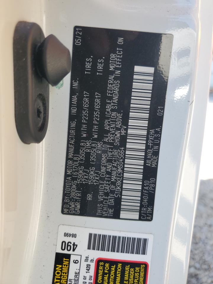 2021 Toyota Sienna Le VIN: 5TDKRKEC9MS045664 Lot: 71974475