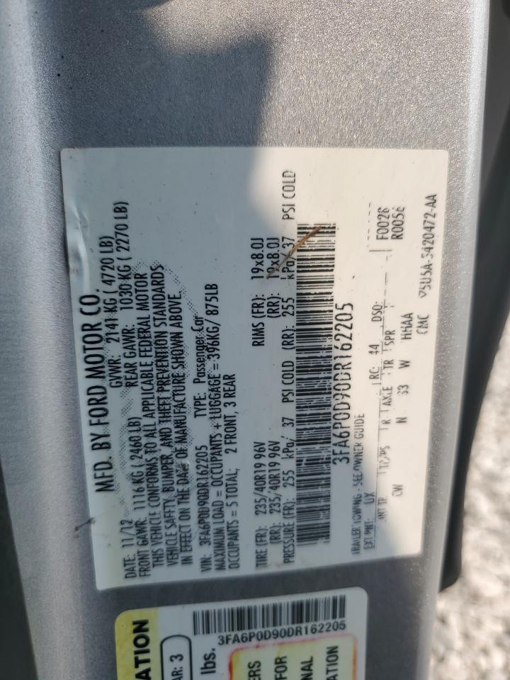 2013 Ford Fusion Titanium VIN: 3FA6P0D90DR162205 Lot: 71324965