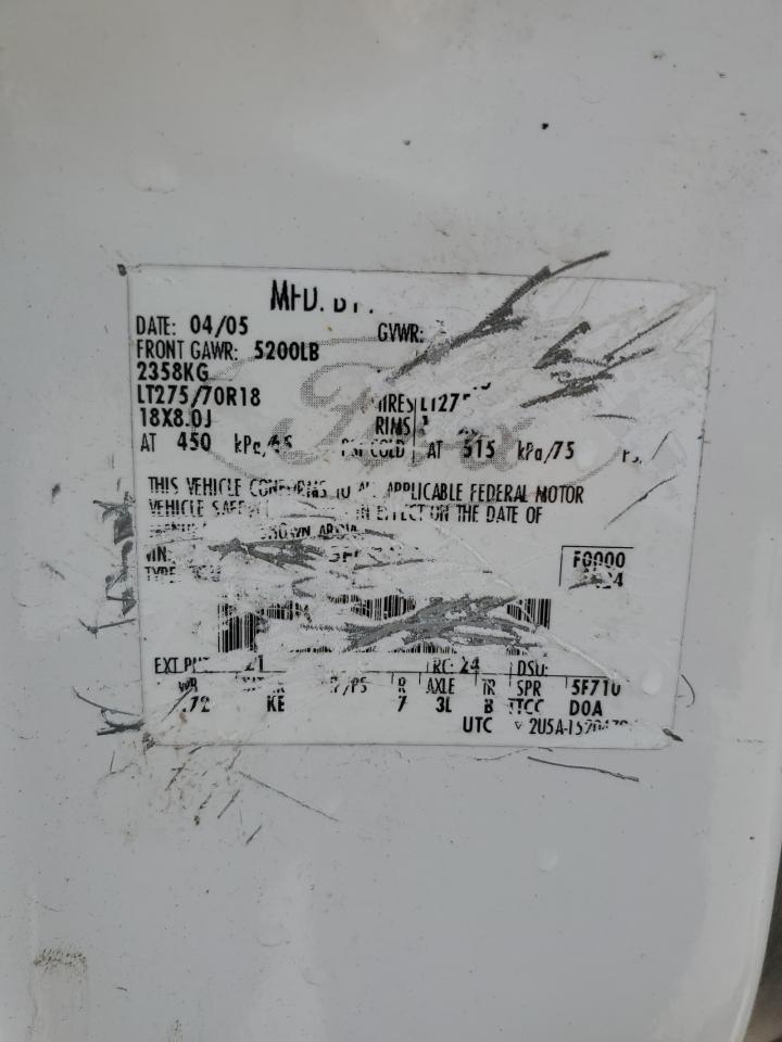 2005 Ford F350 Srw Super Duty VIN: 1FTWW31P05EC70569 Lot: 81058305