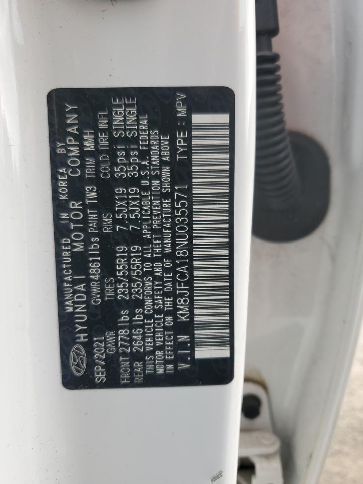 2022 Hyundai Tucson Sel Convenience VIN: KM8JFCA18NU035571 Lot: 80127105