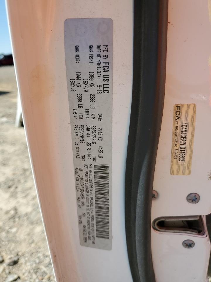 2017 Jeep Compass Latitude VIN: 1C4NJCEA7HD146602 Lot: 72051135