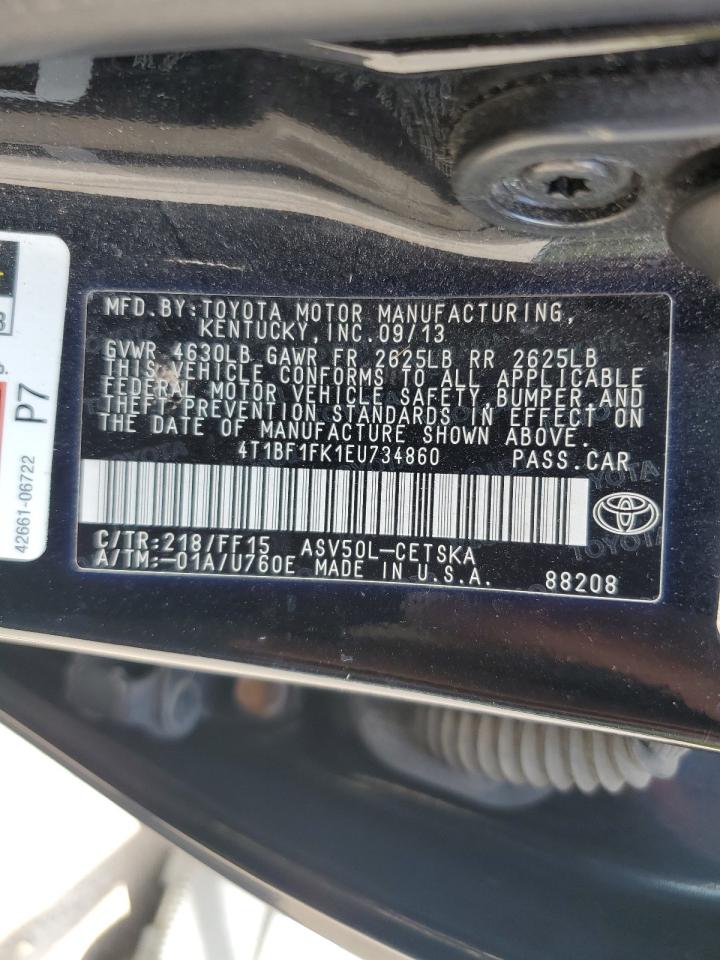 2014 Toyota Camry L VIN: 4T1BF1FK1EU734860 Lot: 81278795