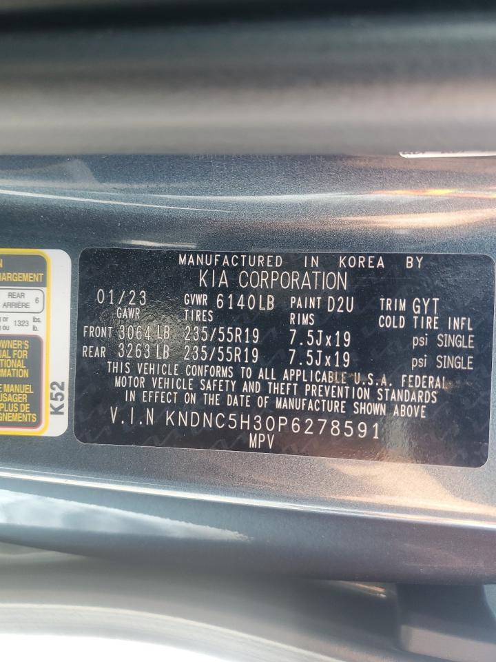 2023 Kia Carnival Ex VIN: KNDNC5H30P6278591 Lot: 71992735