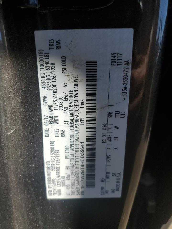 2017 Ford F250 Super Duty VIN: 1FT7W2BT4HED55641 Lot: 81684375