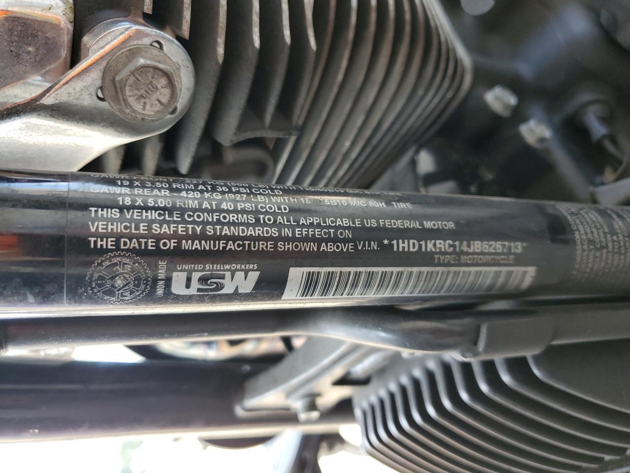 2018 Harley-Davidson Flhxs Street Glide Special VIN: 1HD1KRC14JB626713 Lot: 81651445