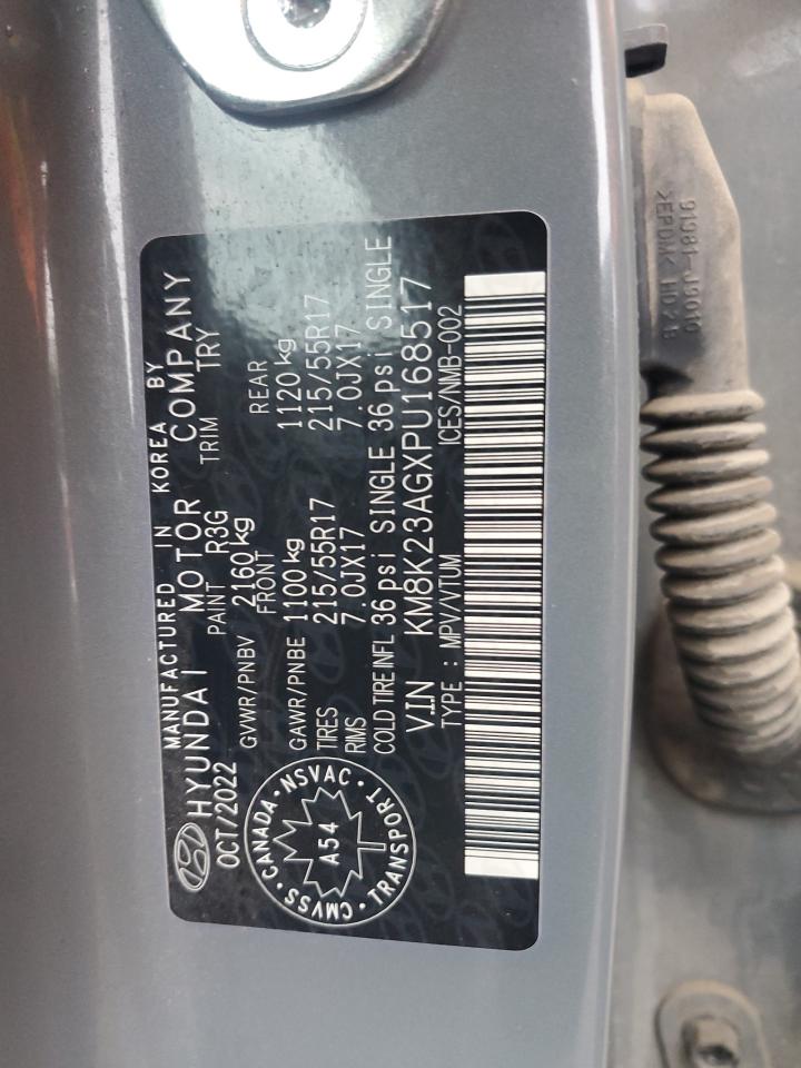 2023 Hyundai Kona Se VIN: KM8K23AGXPU168517 Lot: 83964945