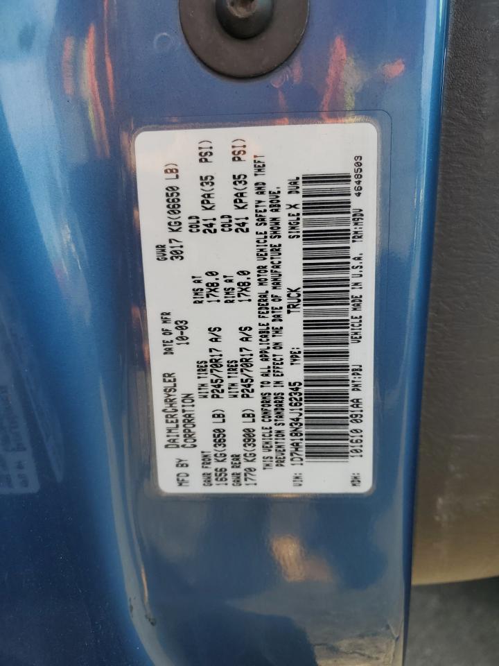 2004 Dodge Ram 1500 St VIN: 1D7HA18N34J162345 Lot: 71739735