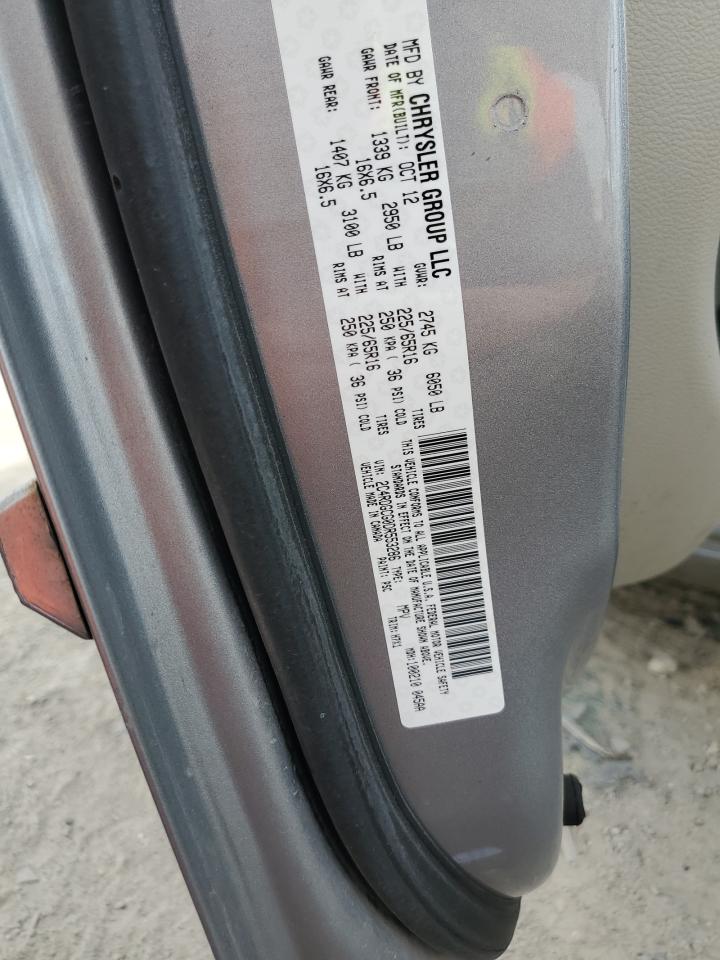 2013 Dodge Grand Caravan Sxt VIN: 2C4RDGCG0DR553286 Lot: 84485135